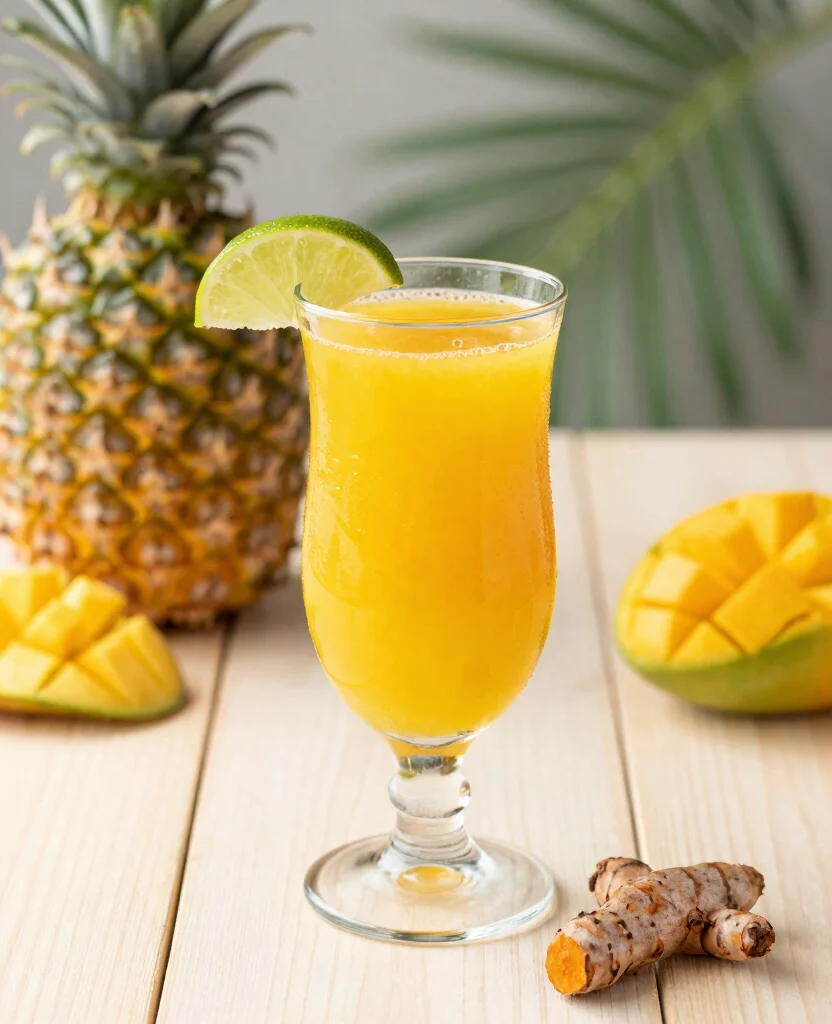 19 Healthy Juice Recipes For Glowing Skin And Beauty - 3. Tropical Turmeric Juice 1