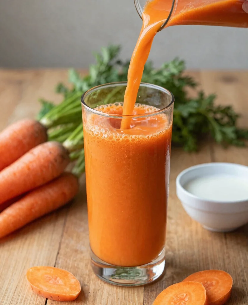 19 Healthy Juice Recipes For Glowing Skin And Beauty - 7. Carrot Coconut Delight Juice 1