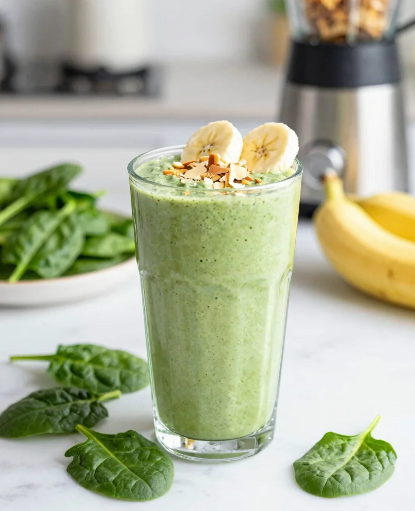 19 Juice Recipes For Health And Daily Wellness - 8. Almond Milk Green Smoothie 1