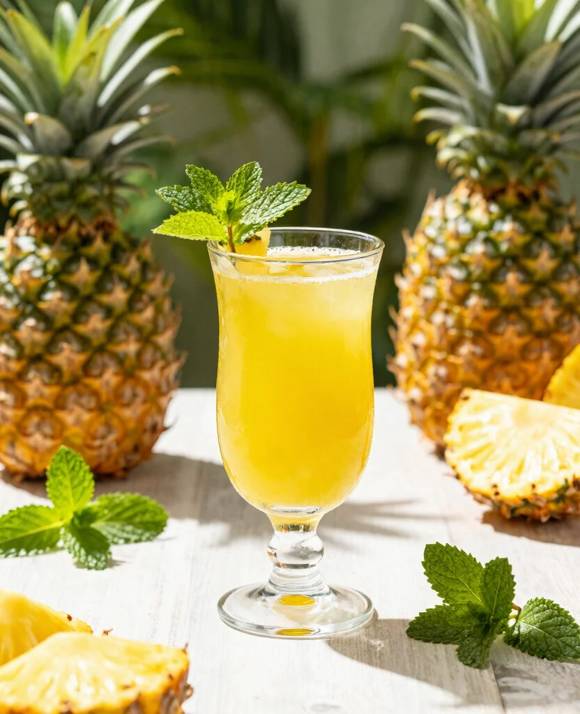 19 Juice Recipes For Kids That Are Fun And Colorful - 11. Pineapple Mint Refresher 1