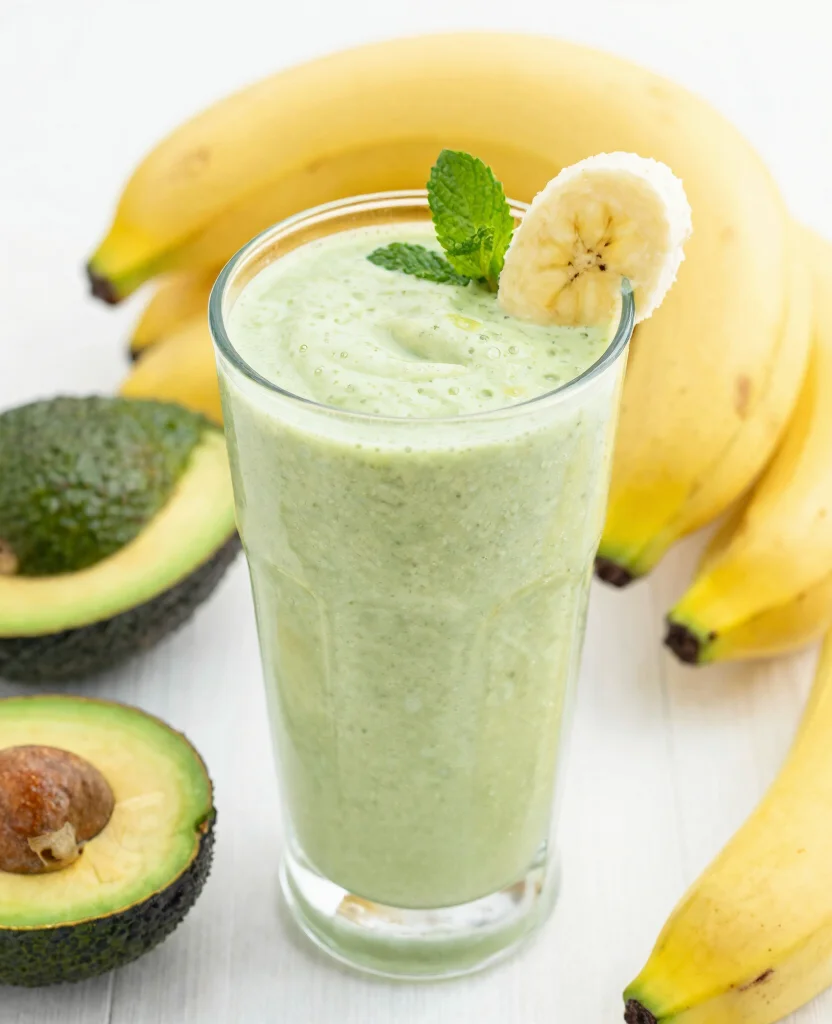 19 Juice Recipes For Kids That Are Fun And Colorful - 14. Avocado Banana Smoothie 1