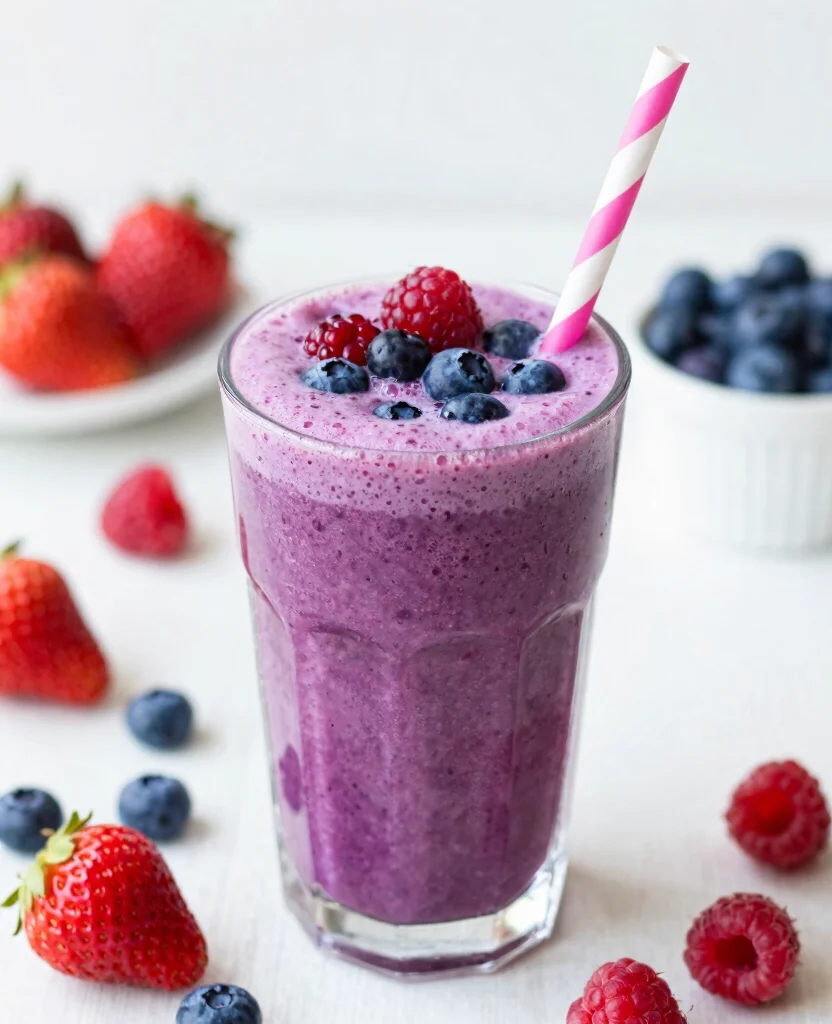 19 Juice Recipes For Kids That Are Fun And Colorful - 3. Berry Blast Smoothie 1