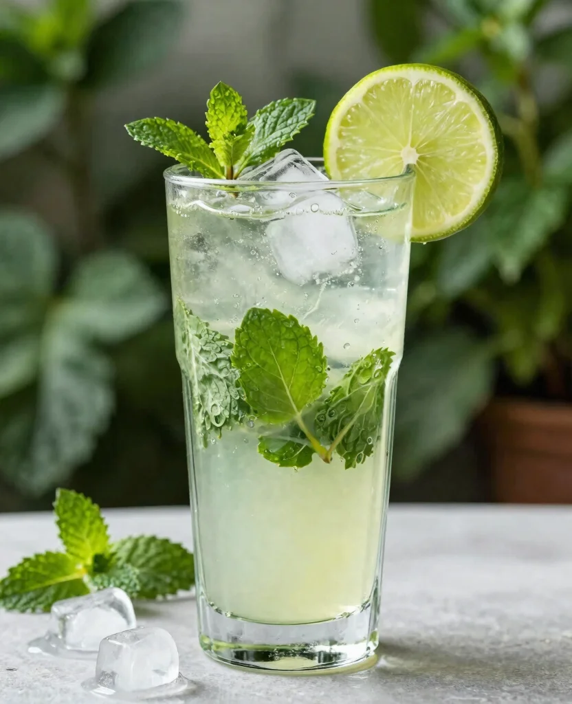 19 Kidney Detox Cleanse Juice Recipes For Hydration - 18. Cool Mint Mojito Juice 1