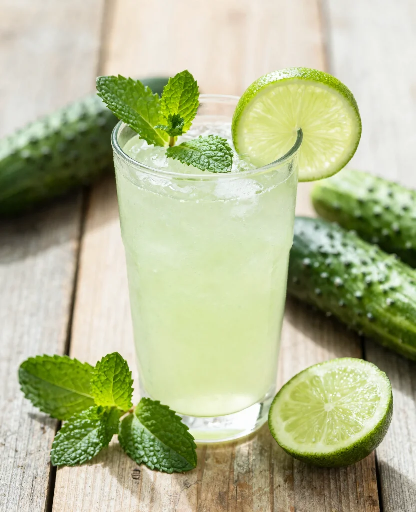 19 Kidney Detox Cleanse Juice Recipes For Hydration - 6. Hydrating Cucumber Refresher 1