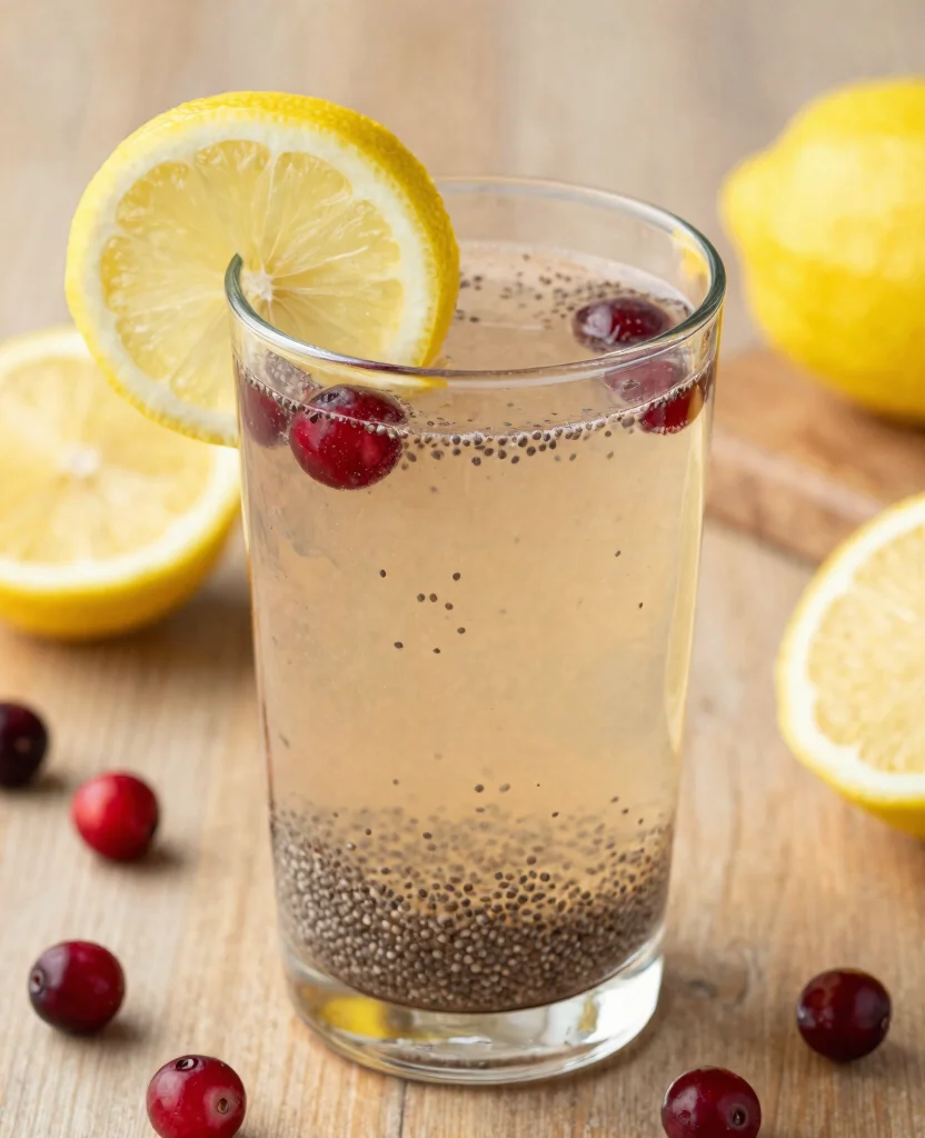 19 Recipes With Cranberry Juice For Refreshing Drinks - 13. Cranberry Chia Seed Beverage 1