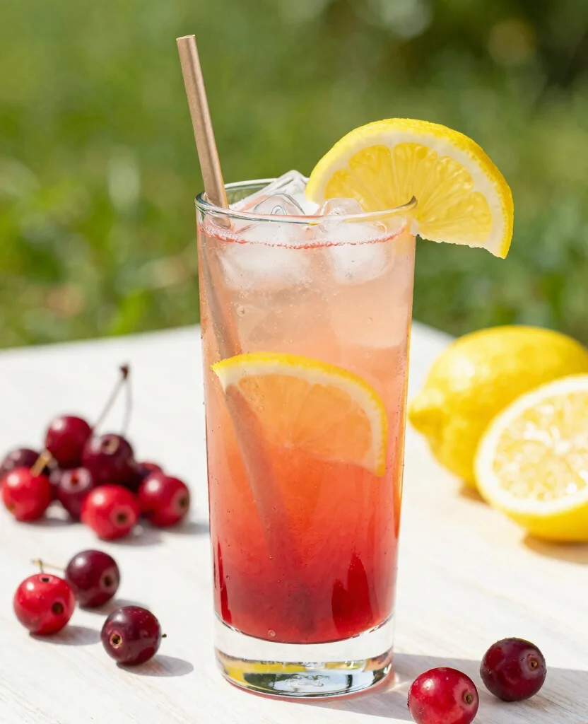 19 Recipes With Cranberry Juice For Refreshing Drinks - 8. Cranberry Lemonade Spritzer 1