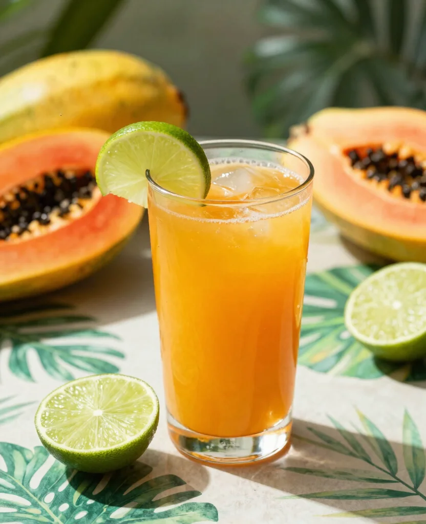 20 Colon Cleanse Juice Recipes Using Simple Ingredients - 11. Papaya and Lime Cleanse 1