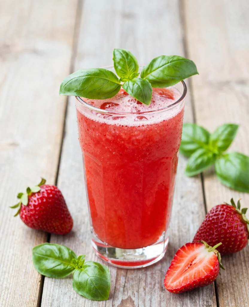 20 Colon Cleanse Juice Recipes Using Simple Ingredients - 12. Strawberry Basil Cleanse 1