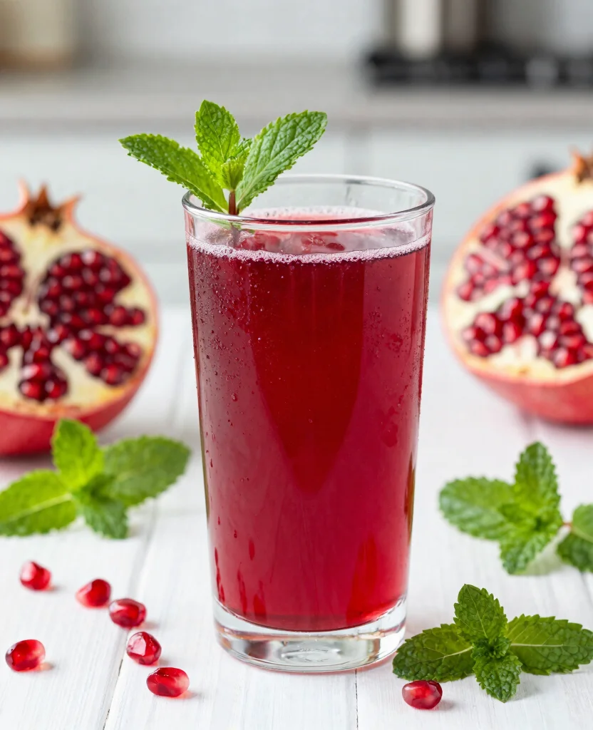 20 Colon Cleanse Juice Recipes Using Simple Ingredients - 13. Pomegranate Mint Cleanse 1