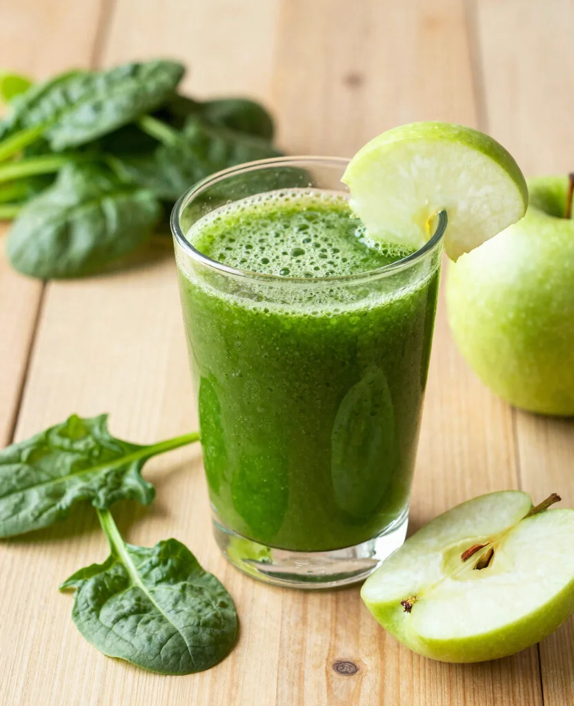 20 Colon Cleanse Juice Recipes Using Simple Ingredients - 5. Spinach and Apple Cleanse 1