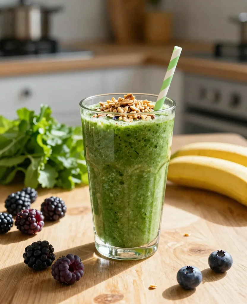 20 Green Juice Recipes For Weight Loss And Detox - 12. Green Berry Smoothie 1