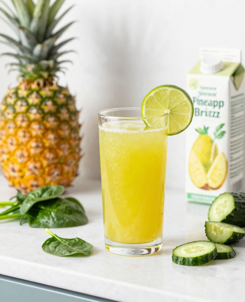 20 Green Juice Recipes For Weight Loss And Detox - 2. Spinach and Pineapple Breeze 1