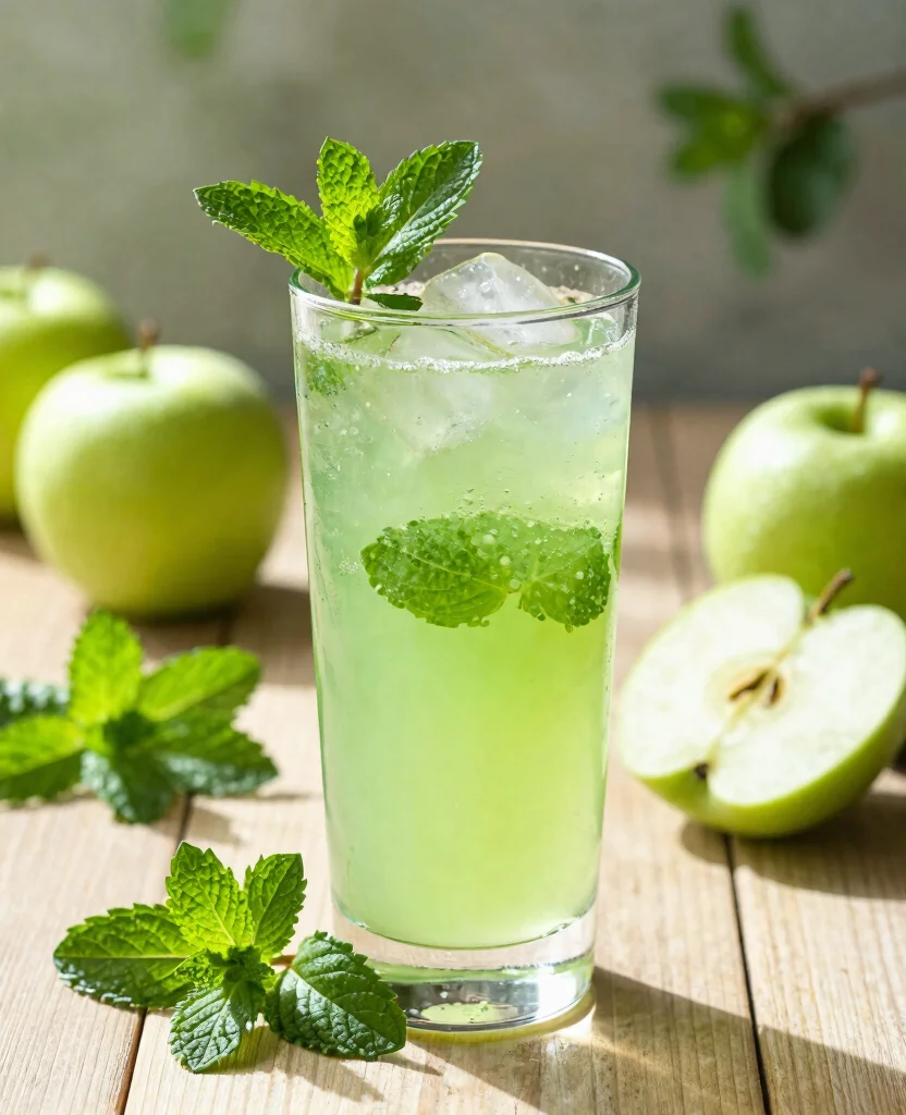 20 Green Juice Recipes For Weight Loss And Detox - 3. Green Apple and Mint Refresher 1