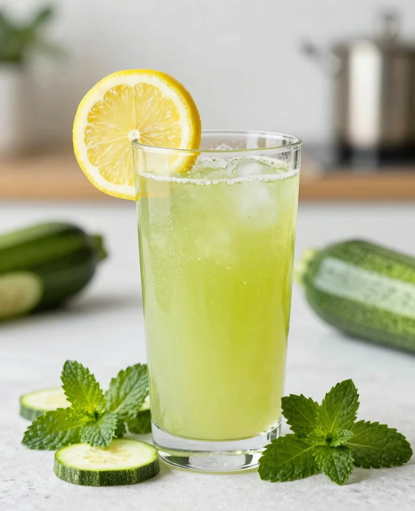 20 Hair Growth Juice Recipes Rich In Vitamins - 15. Zucchini & Mint Juice 1