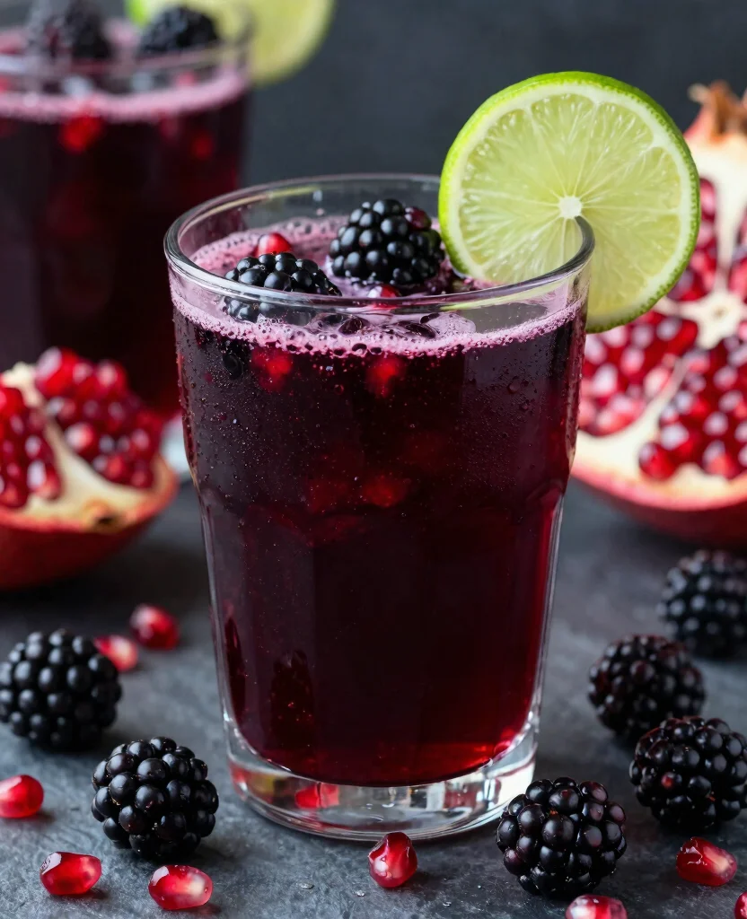 20 Hair Growth Juice Recipes Rich In Vitamins - 17. Blackberry & Pomegranate Juice 1
