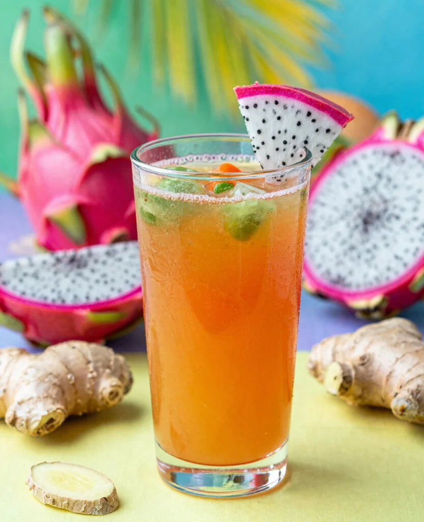 20 Hair Growth Juice Recipes Rich In Vitamins - 19. Dragon Fruit & Ginger Juice 1