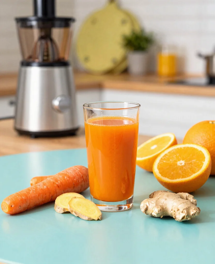 20 Hair Growth Juice Recipes Rich In Vitamins - 2. Carrot, Ginger & Orange Juice 1