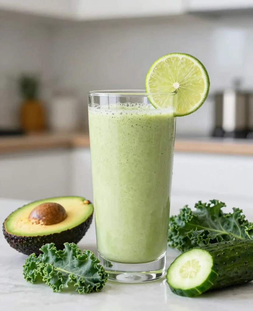 20 Hair Growth Juice Recipes Rich In Vitamins - 4. Avocado Green Juice 1