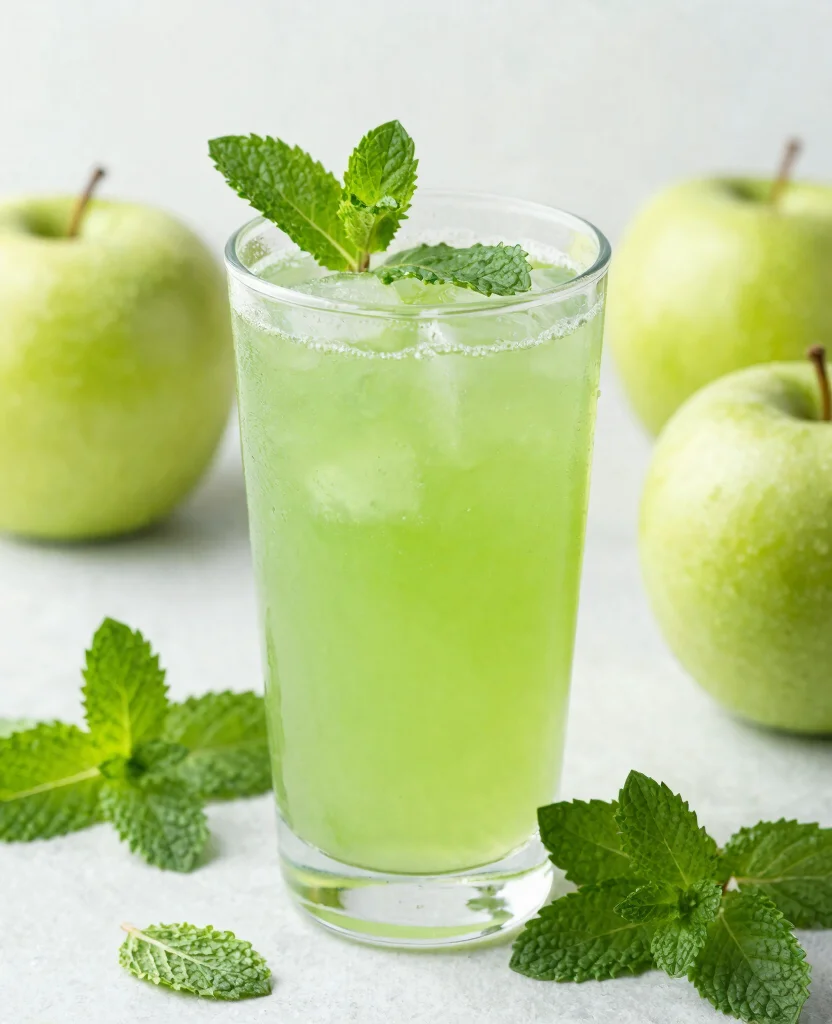 20 Hair Growth Juice Recipes Rich In Vitamins - 6. Green Apple & Mint Juice 1