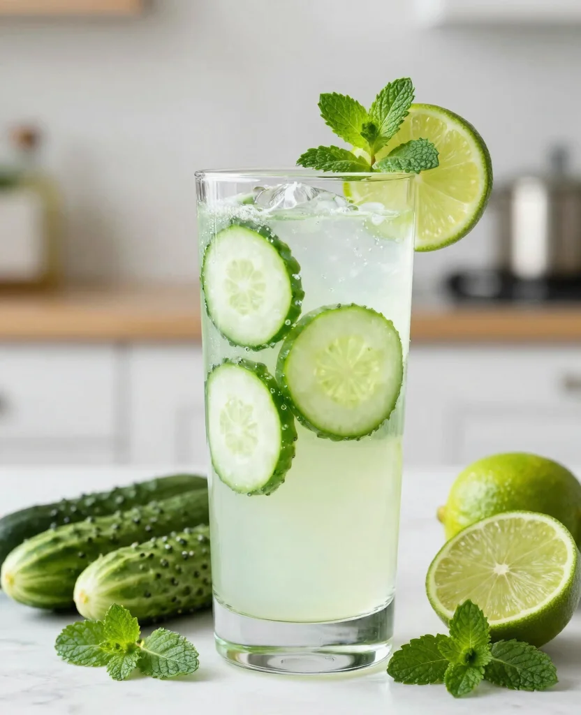 20 Hair Growth Juice Recipes Rich In Vitamins - 7. Cucumber & Lime Juice 1