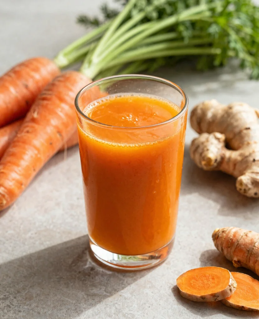 20 Joe Cross Juice Recipes Inspired Detox Drinks - 13. Carrot Ginger Turmeric Juice 1