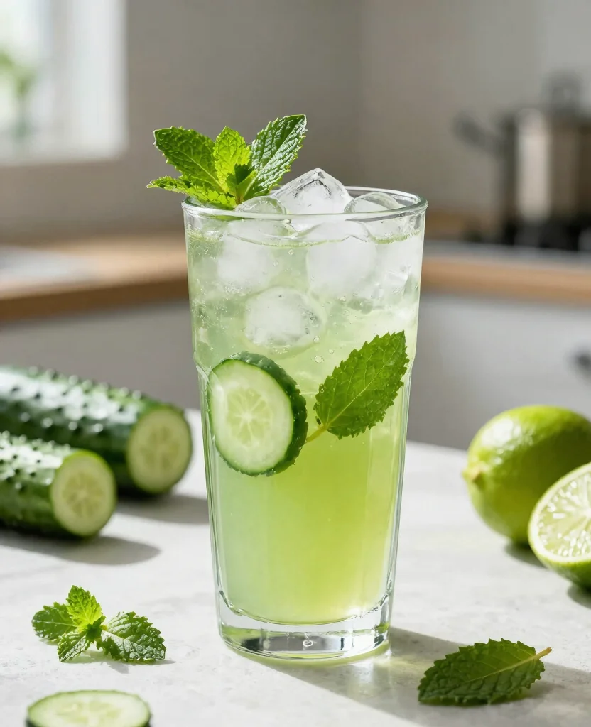 20 Juice And Smoothie Recipes For Healthy Mornings - 11. Cucumber Mint Refresher 1