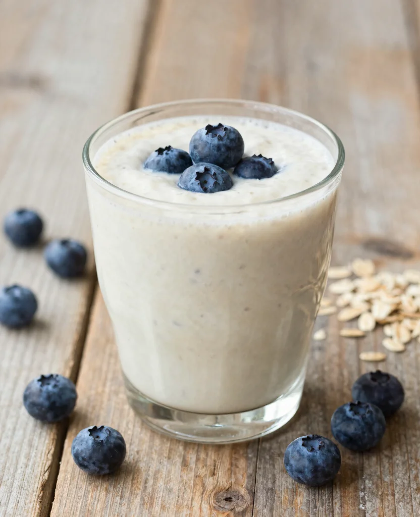 20 Juice And Smoothie Recipes For Healthy Mornings - 17. Blueberry Oat Smoothie 1