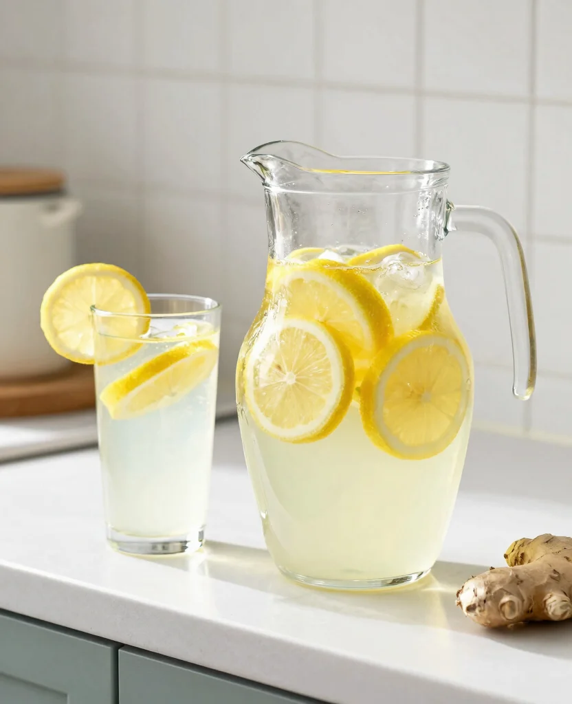 20 Juice And Smoothie Recipes For Healthy Mornings - 18. Lemon Ginger Detox Water 1
