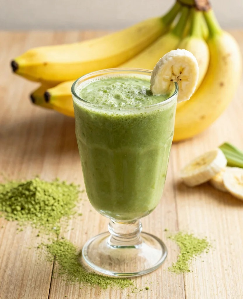 20 Juice And Smoothie Recipes For Healthy Mornings - 20. Matcha Banana Smoothie 1