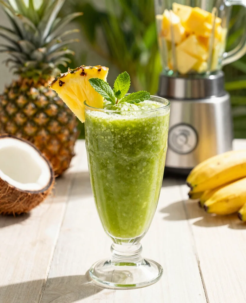 20 Juice And Smoothie Recipes For Healthy Mornings - 3. Tropical Green Smoothie 1