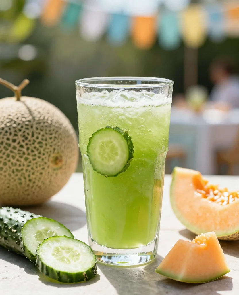 20 Juice Cleanse Recipes Flat Belly Friendly Options - 12. Cucumber Melon Detox 1