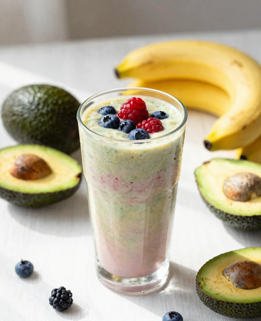 20 Juice Cleanse Recipes Flat Belly Friendly Options - 13. Fruity Avocado Smoothie 1