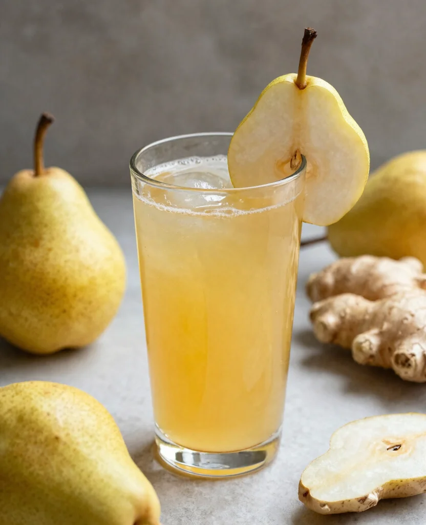 20 Juice Cleanse Recipes Flat Belly Friendly Options - 14. Pear Ginger Delight 1