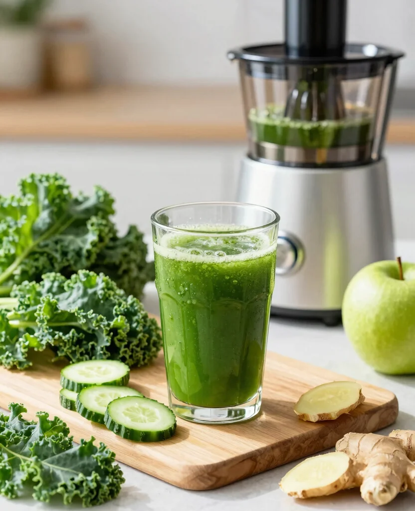 20 Juice Recipes For Gut Health To Improve Digestion - 1. Green Gut Booster 1