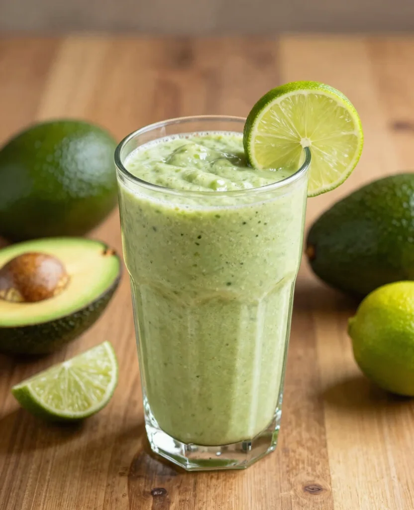 20 Juice Recipes For Gut Health To Improve Digestion - 17. Avocado Lime Smoothie 1