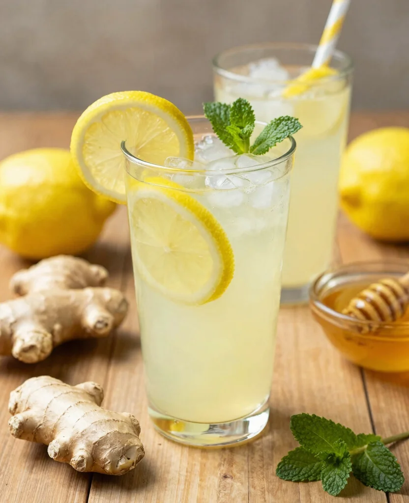 20 Juice Recipes For Gut Health To Improve Digestion - 4. Spicy Ginger Lemonade 1