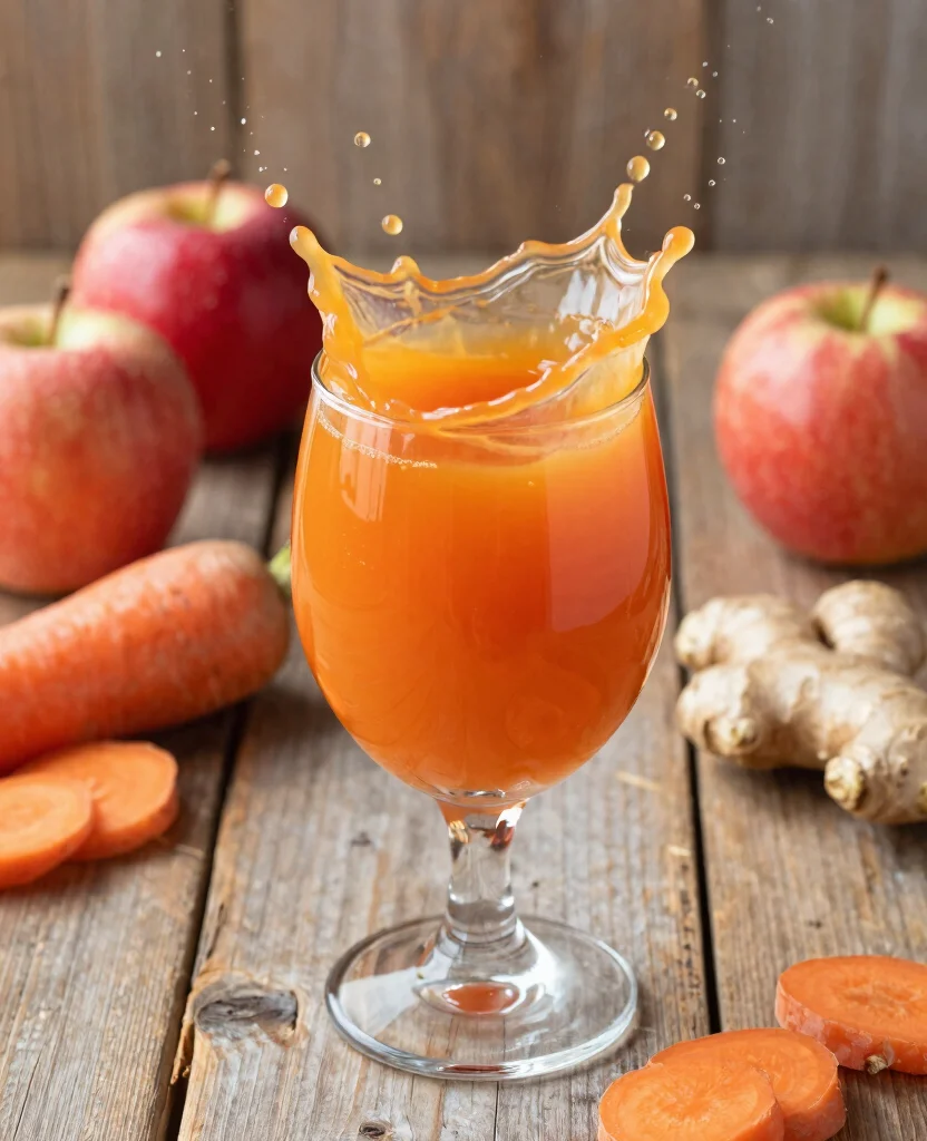 20 Juice Recipes For Gut Health To Improve Digestion - 6. Carrot Apple Ginger Splash 1