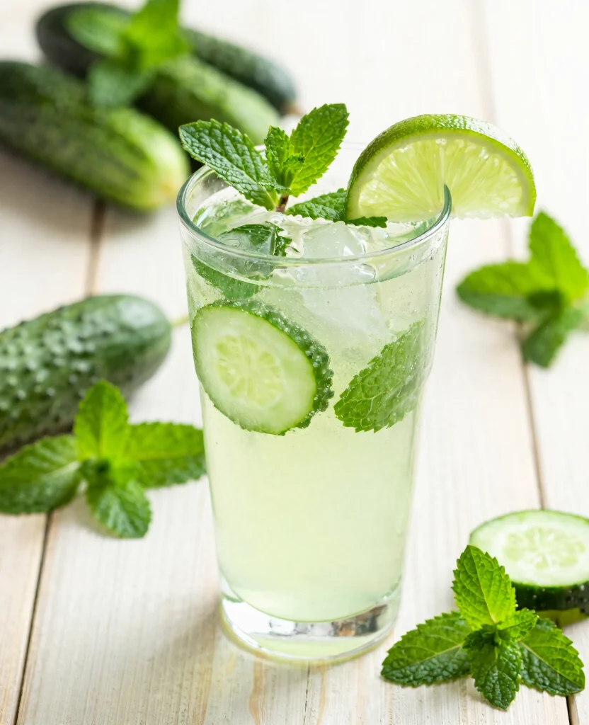 20 Juice Recipes For Gut Health To Improve Digestion - 7. Cucumber Mint Detox Juice 1