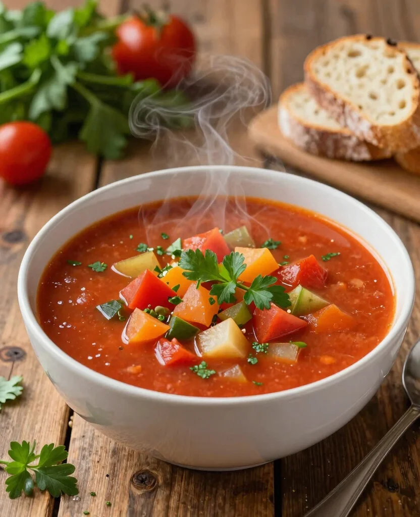 20 Recipes With Tomato Juice For Cocktails And Soups - 15. Tomato Juice Vegetable Soup 1