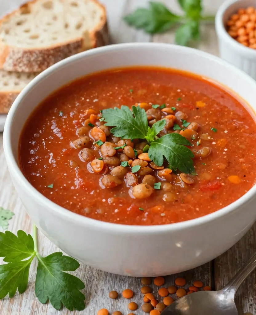 20 Recipes With Tomato Juice For Cocktails And Soups - 18. Tomato Juice and Lentil Soup 1