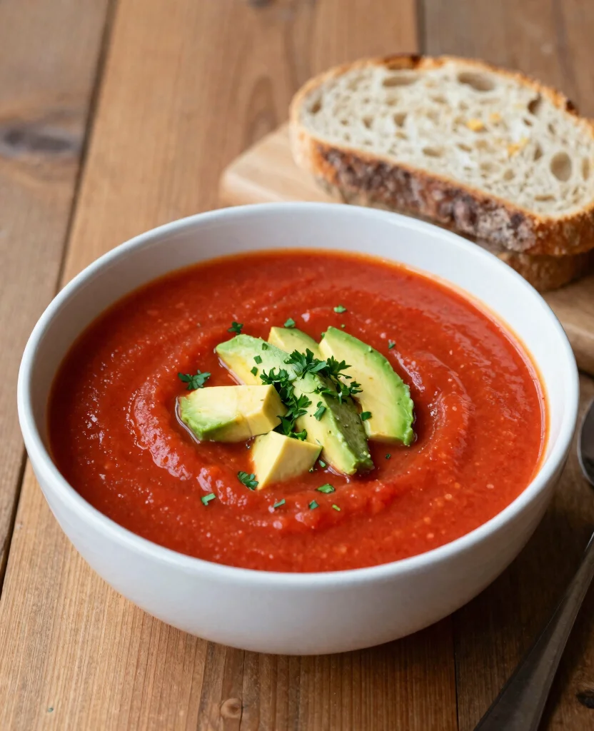 20 Recipes With Tomato Juice For Cocktails And Soups - 4. Creamy Tomato Soup with Avocado 1