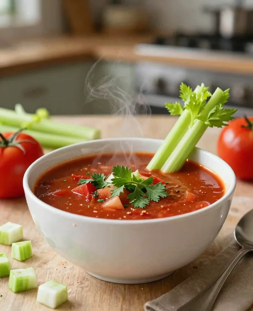 20 Recipes With Tomato Juice For Cocktails And Soups - 7. Tomato Juice Bloody Mary Soup 1