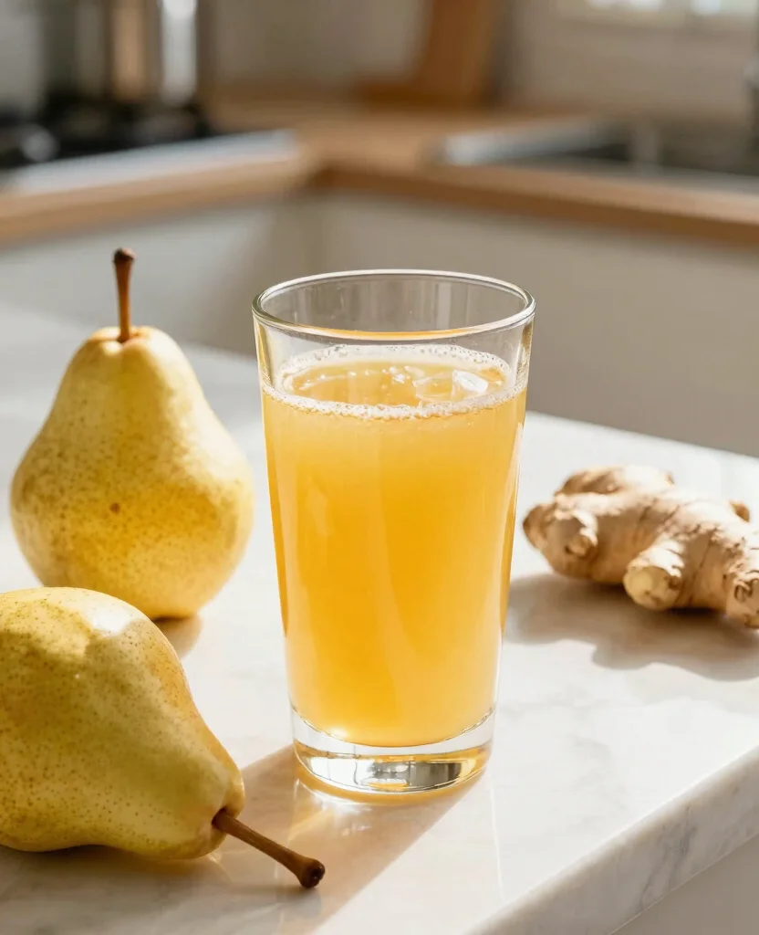 3 Day Juice Cleanse: 13 Simple Daily Recipes - 11. Sweet Pear & Ginger Juice 1