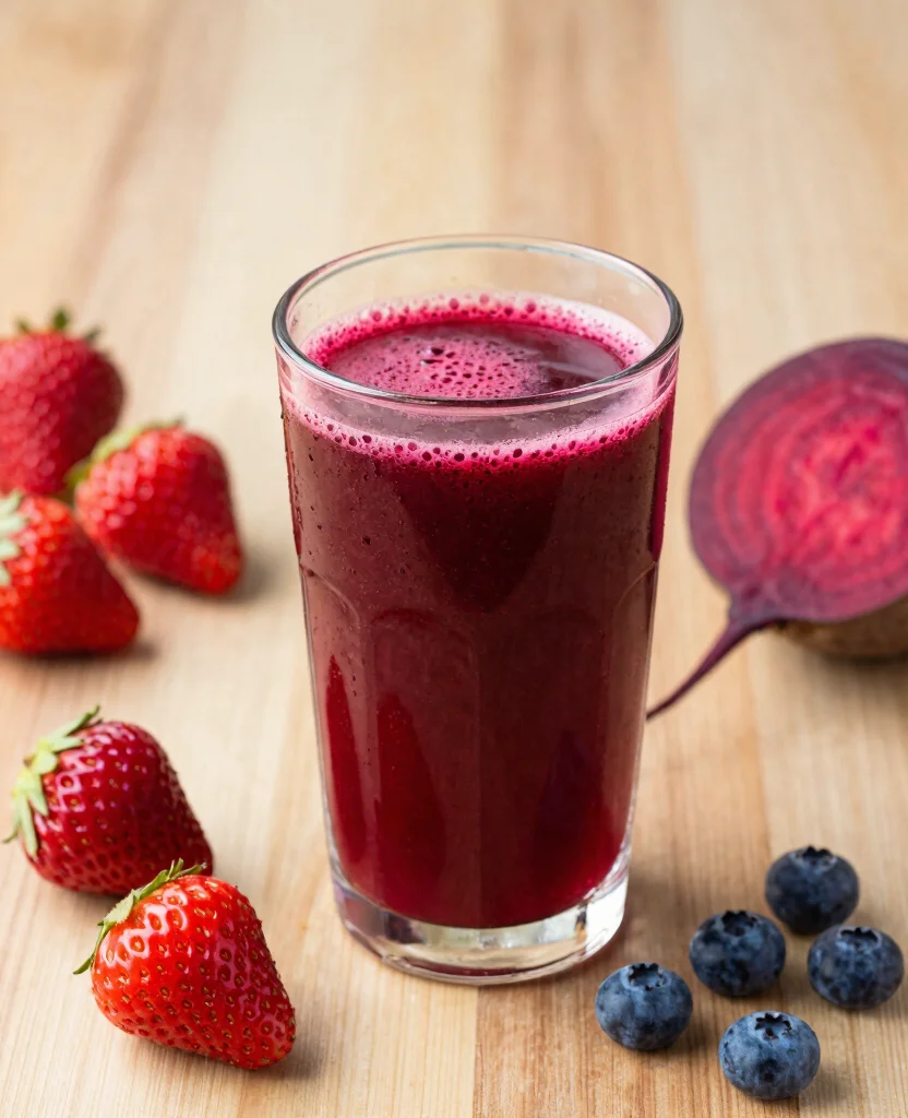 3 Day Juice Cleanse: 13 Simple Daily Recipes - 4. Beets & Berries Blend 1