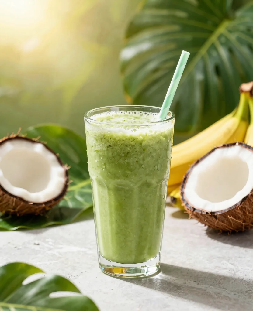 3 Day Juice Cleanse: 13 Simple Daily Recipes - 6. Tropical Spinach Smoothie Juice 1