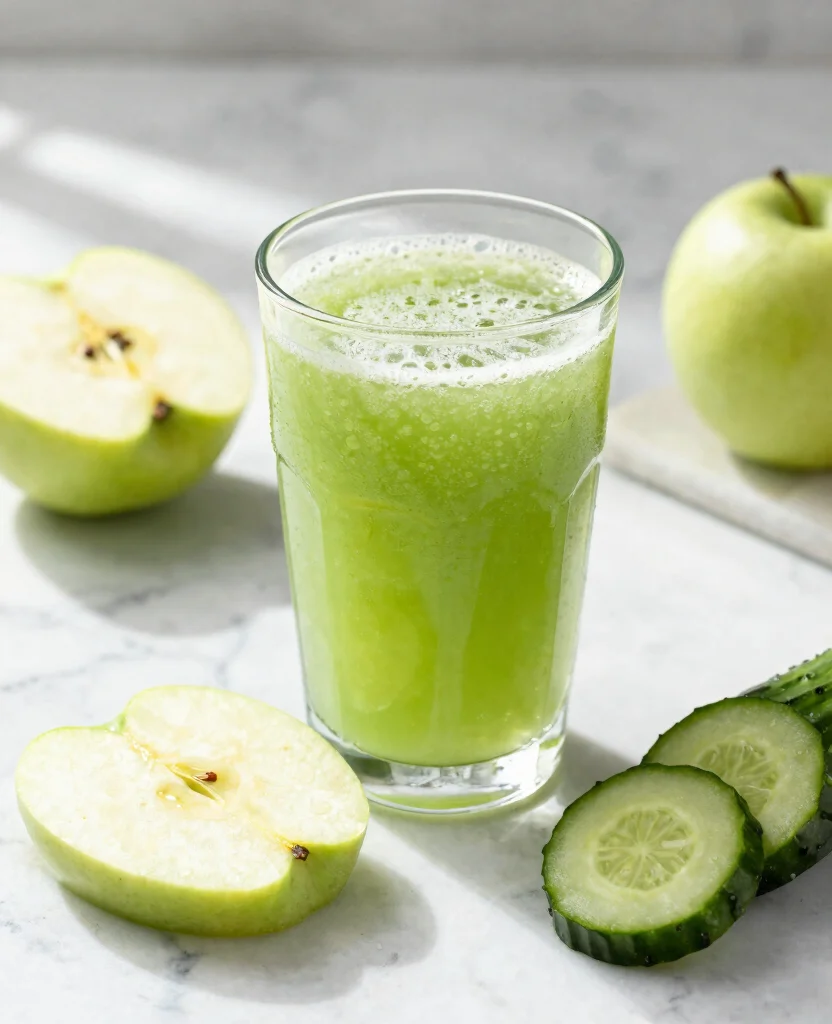3 Day Juice Cleanse: 13 Simple Daily Recipes - 9. Apple & Cucumber Cooler 1