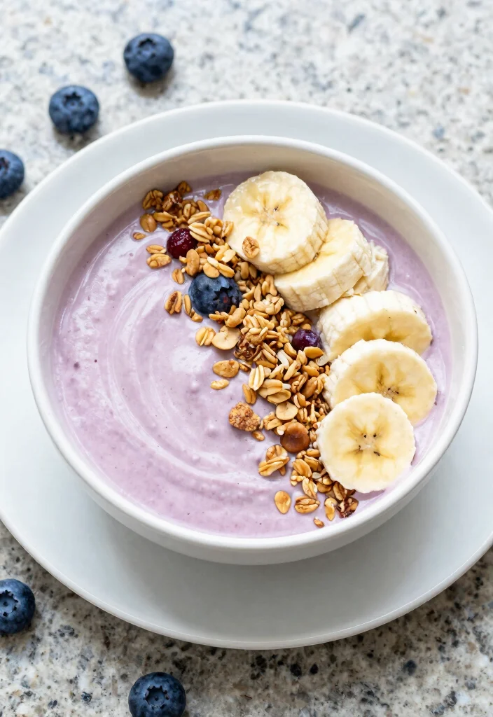 16 Blue Smoothie Bowl Recipes Using Natural Superfoods - 12. Blueberry Yogurt Smoothie Bowl 1