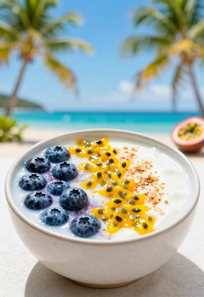 16 Blue Smoothie Bowl Recipes Using Natural Superfoods - 14. Blueberry Coconut Yogurt Smoothie Bowl 1