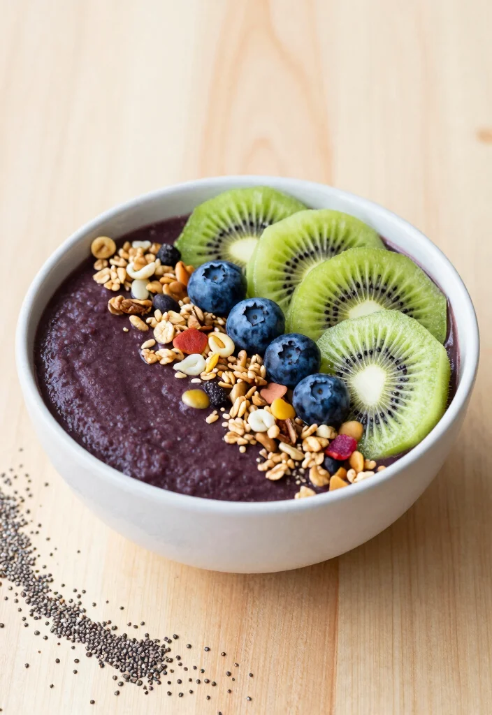 16 Blue Smoothie Bowl Recipes Using Natural Superfoods - 8. Acai Blue Smoothie Bowl 1