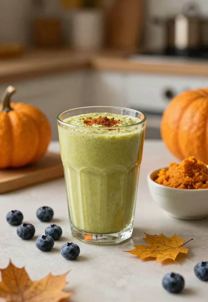 16 Blueberry Avocado Smoothie Recipes High in Fiber - 13. Pumpkin Spice Blueberry Avocado Smoothie 1